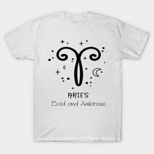 Aries Personality Black Print T-Shirt